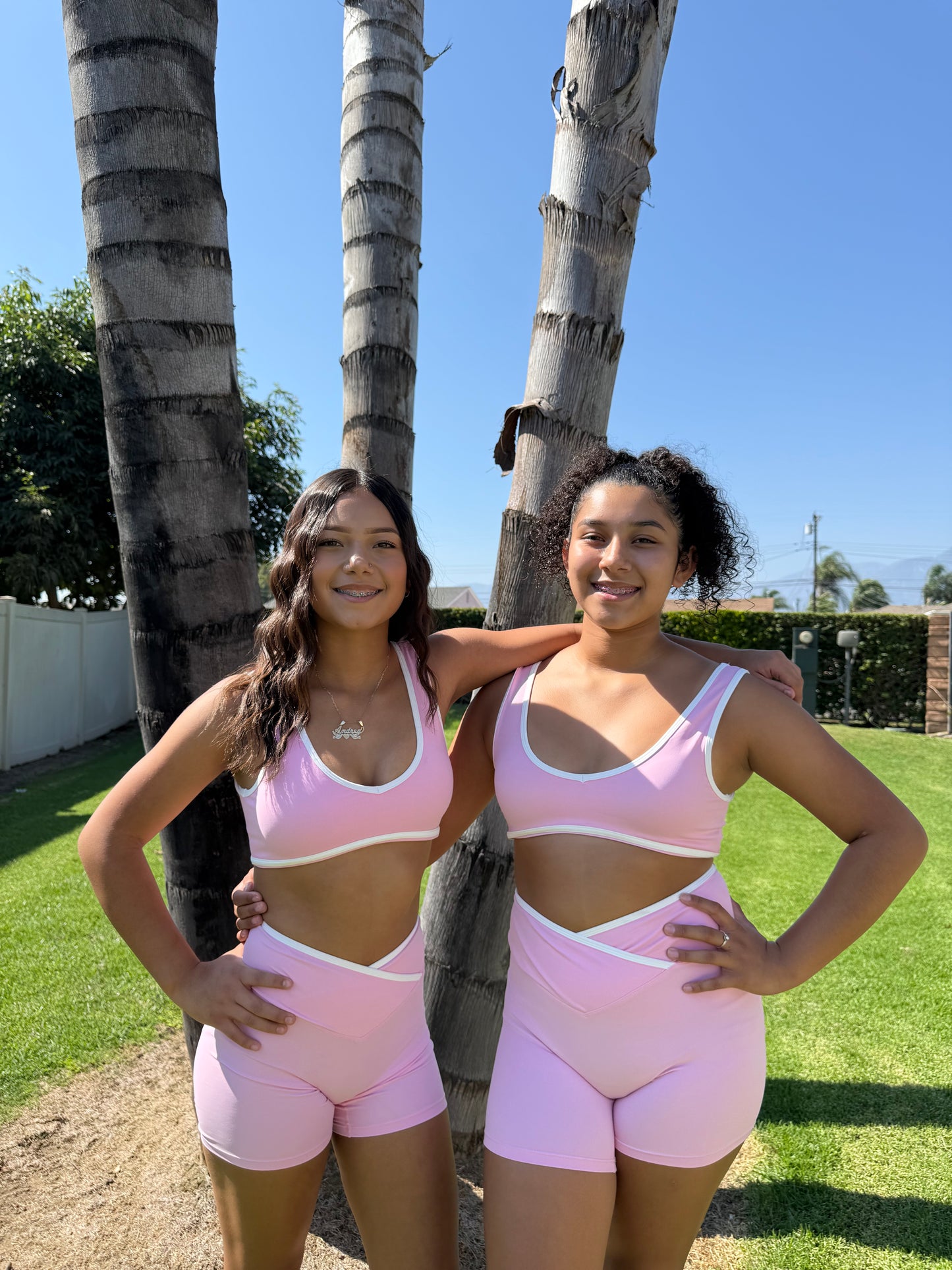 Soft Girl High Waisted Pink Set (Shorts)